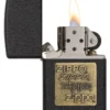 Black Crackle® Altın zippo Logosu