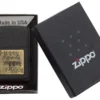 Black Crackle® Altın zippo Logosu