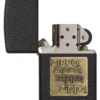 Black Crackle® Altın zippo Logosu
