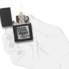 Black Crackle® Gümüş zippo Logosu