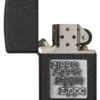 Black Crackle® Gümüş zippo Logosu
