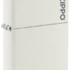 Classic Beyaz Mat Zippo Logosu