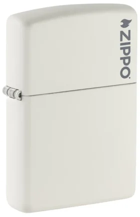 Classic Beyaz Mat Zippo Logosu