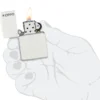 Classic Beyaz Mat Zippo Logosu