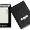 Classic Beyaz Mat Zippo Logosu