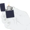 Classic Donanma Mavisi Mat Zippo Logosu