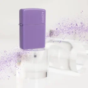 Classic Dumanlı Lavanta Renkli zippo Logosu
