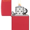 Classic Kırmızı Mat Zippo Logosu