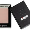Classic Parlak Cilalı Gül Altın Zippo Logosu