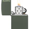 Classic Yeşil Mat zippo Logosu