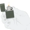 Classic Yeşil Mat zippo Logosu