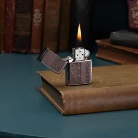 Kahverengi Deri Amblem – zippo Tasarımı