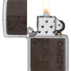 Kahverengi Deri Amblem – zippo Tasarımı