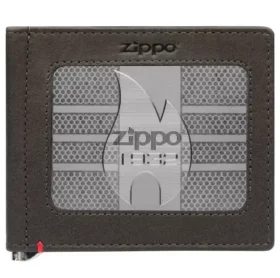 Mocha Deri Cüzdan – zippo 1932 Metal Plaka Tasarımı