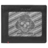Siyah Deri Cüzdan – Spade Skull Metal Plaka Tasarımı