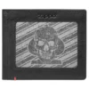 Siyah Deri Cüzdan – Spade Skull Metal Plaka Tasarımı