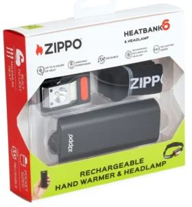 Siyah HeatBank® 6 Şarj Edilebilir El Isıtıcı ve Kafa Lambası Hediye Seti