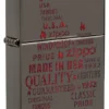 Tipografik zippo alev sanatı tasarımı