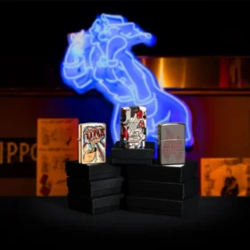 Tipografik zippo alev sanatı tasarımı