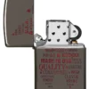 Tipografik zippo alev sanatı tasarımı